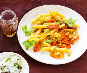 Karotten-Pastapfanne