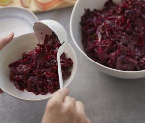 Rotkraut mit Preiselbeeren