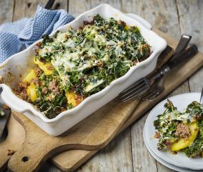 Grünkohl-Hack-Auflauf