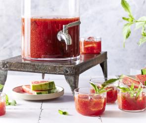 Alkoholfreie Wassermelonen-Bowle