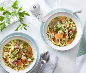 One-Pot Spätzle mit Schinken