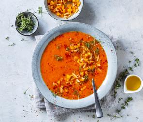 Kalte Paprika-Suppe aus dem Cookit