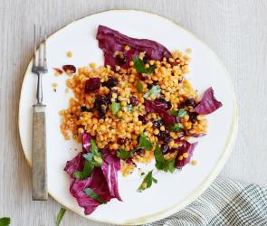 Rote-Linsen-Salat mit Cranberrys und Radicchio
