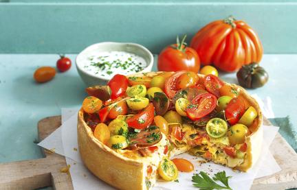 Quiche mit marinierten Tomaten