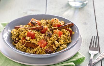 Chia-Kurkuma-Rührtofu