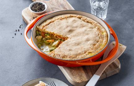 Pie mit Hähnchenfüllung