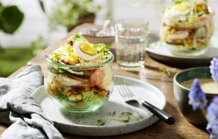 BBQ-Hähnchen-Schichtsalat