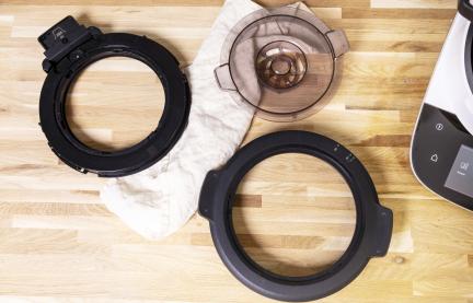 Cookit Deckel in seinen Einzelteilen