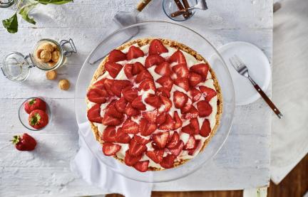 Amarettini-Erdbeer-Biskuit mit Mascarponecreme