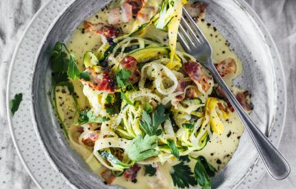 Gemüsenudeln à la Carbonara
