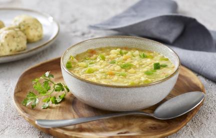 Vegetarischer Linseneintopf.