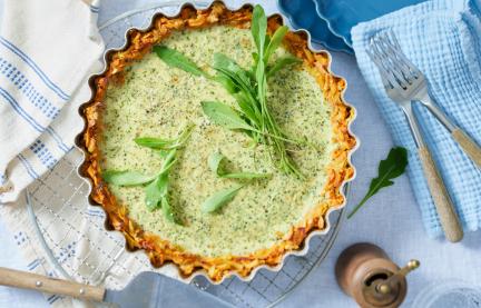 Rösti-Quiche mit frischen Kräutern