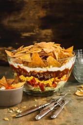 Taco-Salat mit selbstgemachten Chips