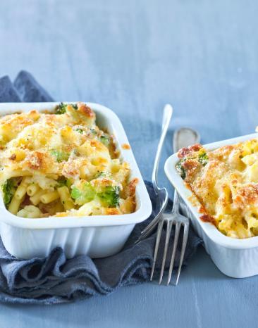 Blumenkohl-Brokkoli-Makkaroni-Auflauf