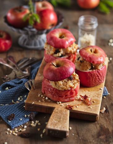 Gefüllter Bratapfel mit Grieß