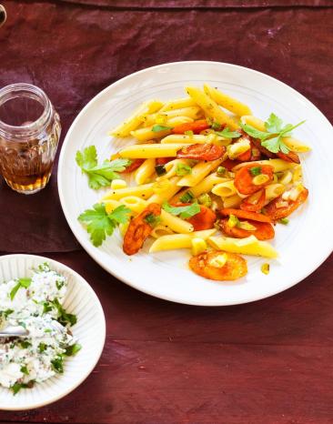 Karotten-Pastapfanne