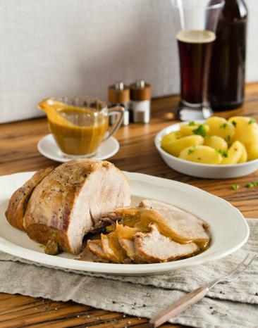 Schweinebraten mit Biersauce Schweinebraten mit Biersauce