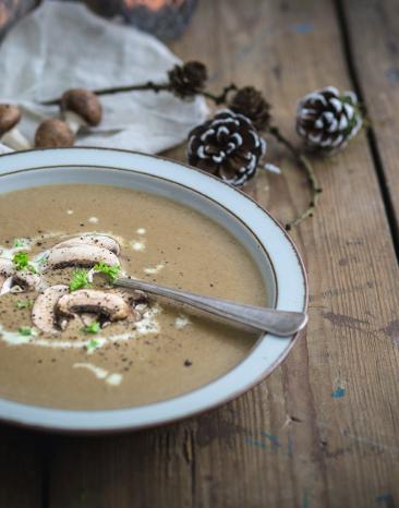 Steinpilzsuppe mit Sahne