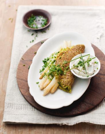 Bärlauchomelett mit Spargel Bärlauchomelett mit Spargel