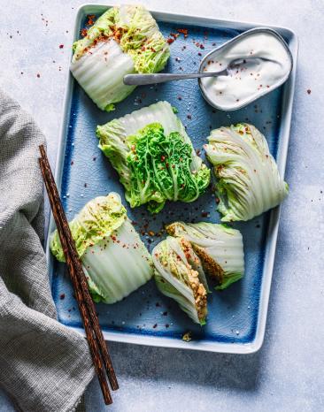 Chinakohlrouladen mit Couscousfüllung