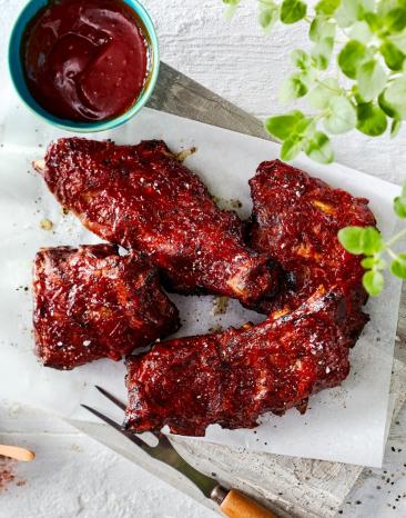 Scharfe Sous-vide-Rippchen vom Grill