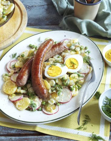 Bratwurst mit Kartoffelsalat