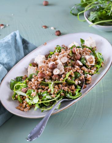 Dinkelsalat mit Tofu
