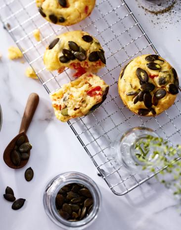 Feta-Kürbiskern-Muffins