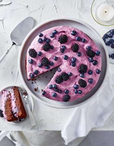 Lila-Beeren-Schokotorte Lila-Beeren-Schokotorte