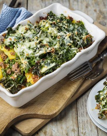 Grünkohl-Hack-Auflauf
