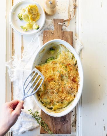 Kartoffelgratin mit Brokkoli