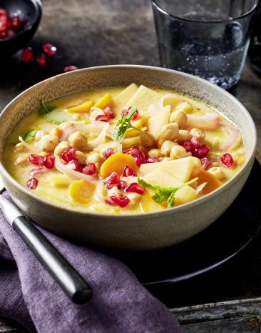 Steckrüben-Kichererbsen-Curry