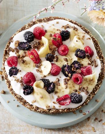 Bunte Müsli-Pizza