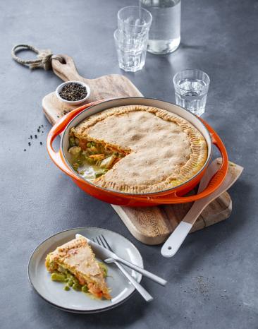 Pie mit Hähnchenfüllung