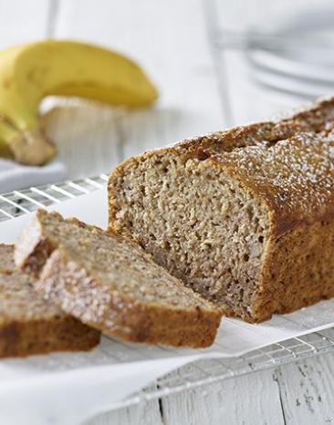 Veganes fluffiges Bananenbrot.