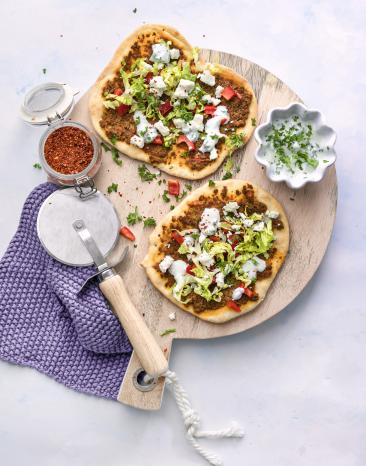 Vegetarische Türkische Pizza (Lahmacun)