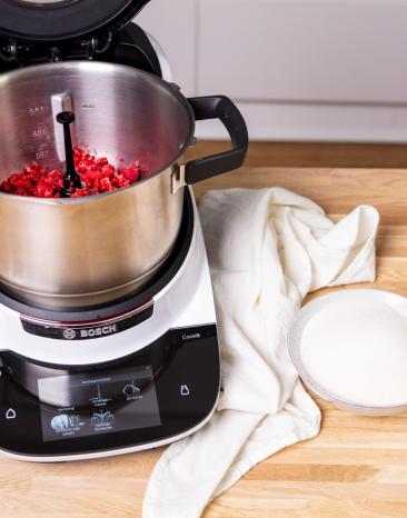 Himbeermarmelade im Cookit zubereiten. Himbeermarmelade im Cookit zubereiten.