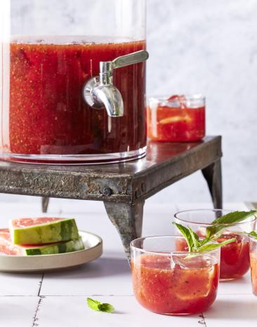 Alkoholfreie Wassermelonen-Bowle