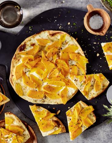 Kürbis-Flammkuchen