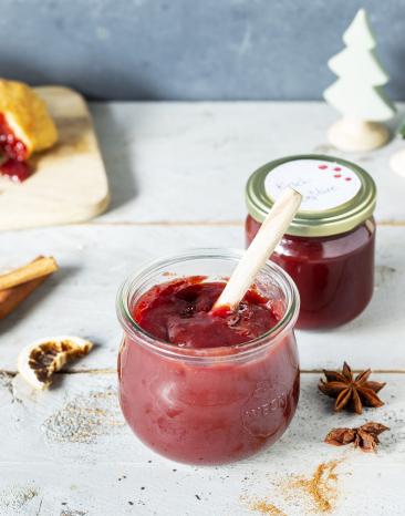 Winterliche Kirschkonfitüre