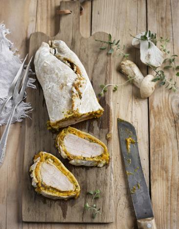 Schweinefilet im Kürbis-Brotteig