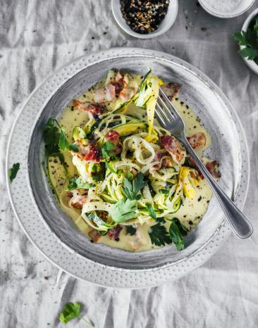 Gemüsenudeln à la Carbonara