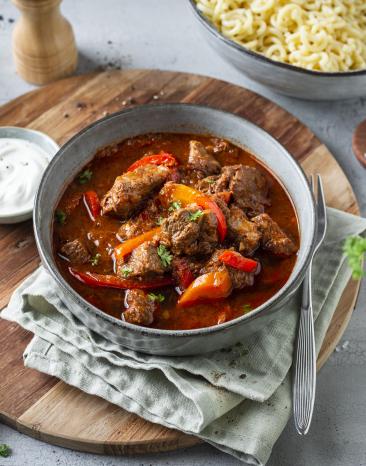 Saftiges Malzbiergulasch.