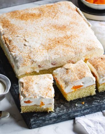 Limo-Kuchen mit Mandarinen vom Blech Limo-Kuchen mit Mandarinen vom Blech