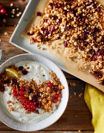 Cranberry-Knuspermüsli aus dem Backofen