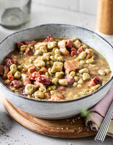 Dicke Bohnen mit Speck