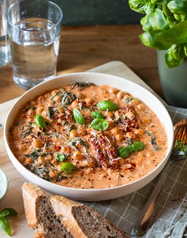 Cremige High Protein Kichererbsen