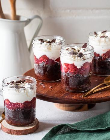 Gedämpfte Schokoküchlein à la Schwarzwald