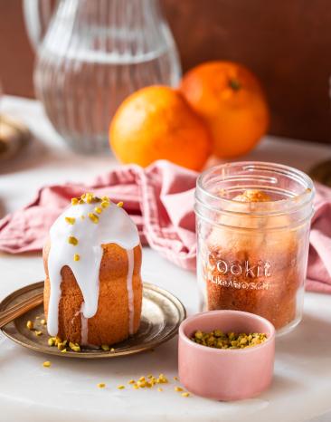 Orangen-Kardamom-Kuchen aus dem Glas