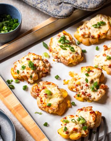 Quetschkartoffeln Flammkuchen Style